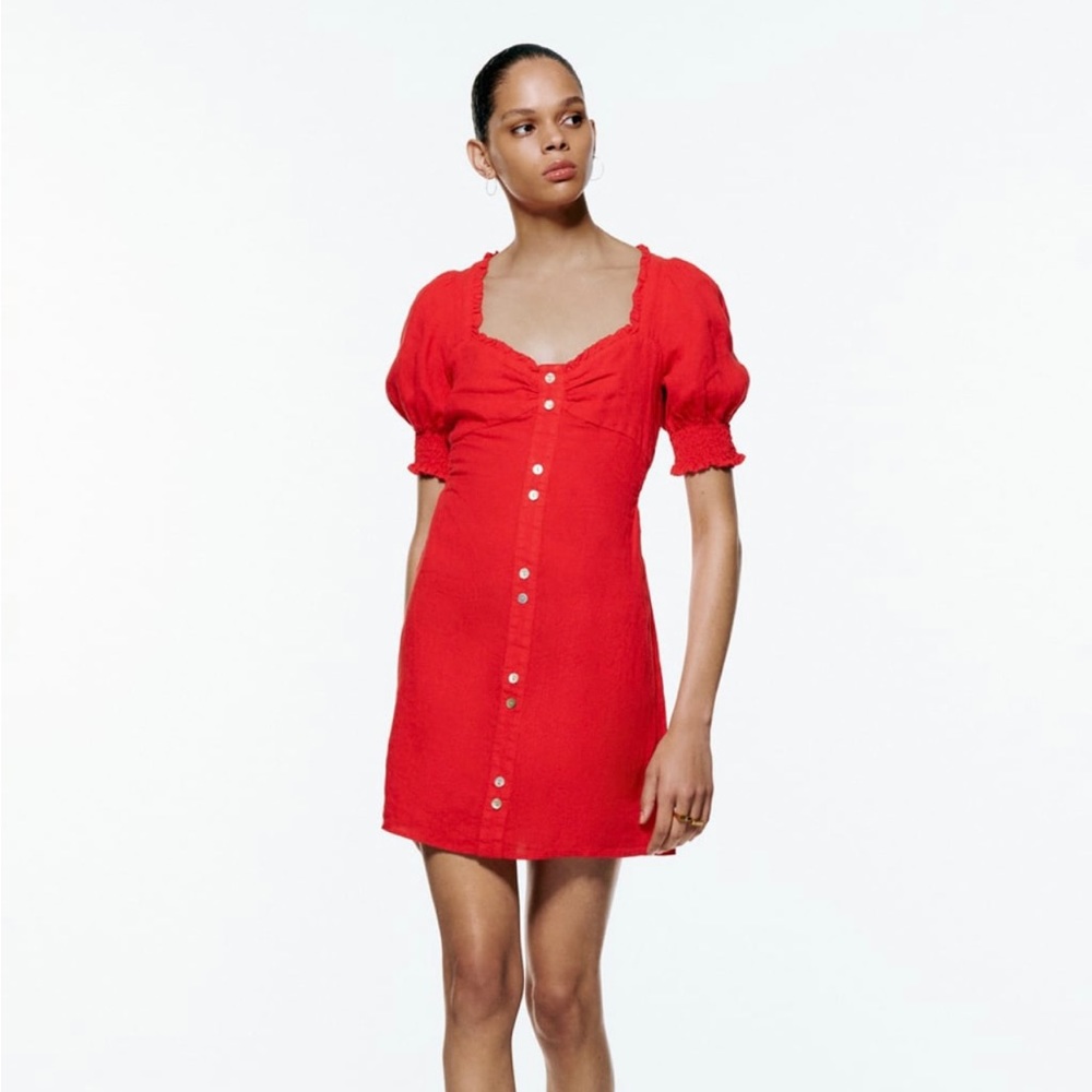 Zara mini linen dress